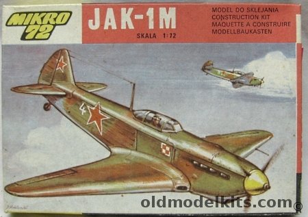 ZTS 1/72 Yak-1 or Yak-1M - USSR (1941 or Normandie-Nieman 1943) or Poland, S-02 plastic model kit